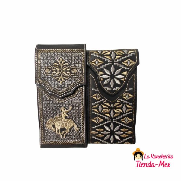 Funda Celular Vaquera Bordada Plateada - Imagen 4