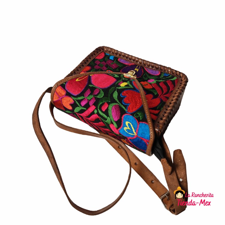 Bolso De Vaqueta Bordada Cuadrada | Tienda Mex Bolso De Vaqueta Bordada Cuadrada - Imagen 5