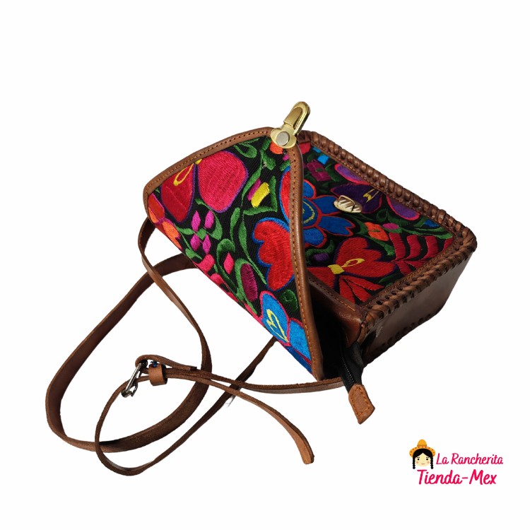 Bolso De Vaqueta Bordada Cuadrada | Tienda Mex Bolso De Vaqueta Bordada Cuadrada - Imagen 6