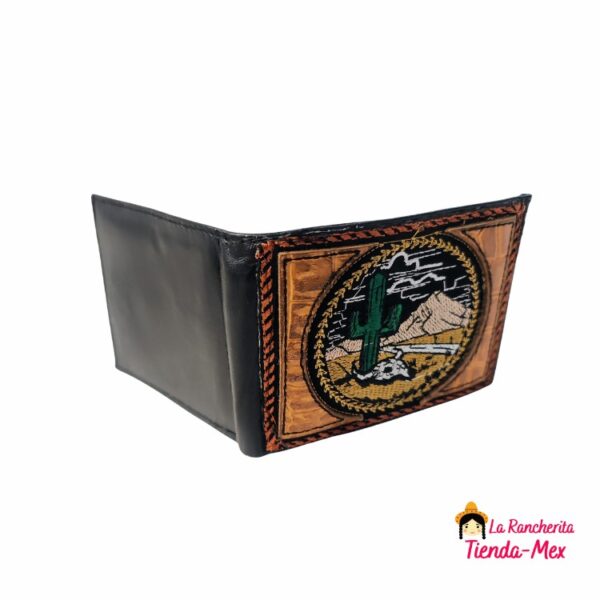 Cartera De Piel Bordada Exótica 1 Vista - Imagen 2